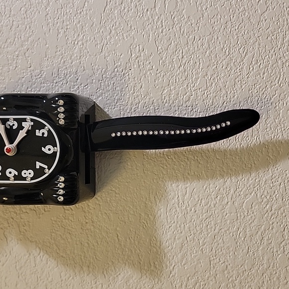 Jeweled Classic Black Kit-Cat Klock clock SUPER RARE - Picture 6 of 6